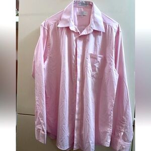 Marquis Signature Dress Shirt Mens 16.5 36-37 Single Needle Tailoring Pink